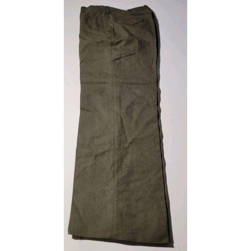 Vintage USMC Field Serge Green Trousers Wool Dress Uniform Pants Size 32L‎
